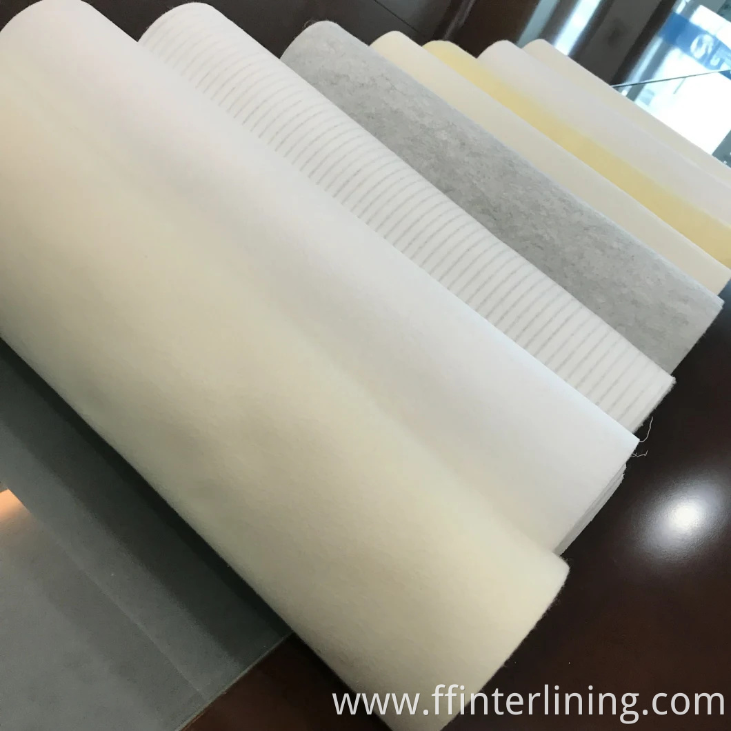 Needle Punched Polyester Nonwoven Wadding Pet Recyclable Material Interlining Non-Woven Fabric